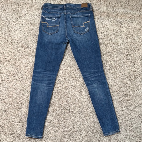 American Eagle Outfitters Women's Distressed Blue Jeans - Picture 3 of 3